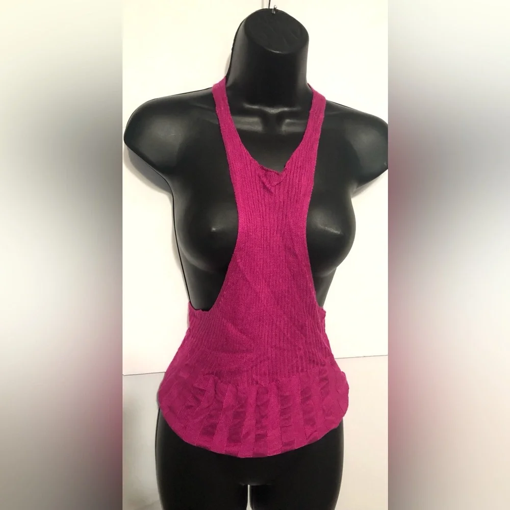 Free people intimately free pink switch it up ribbed racerback top size new